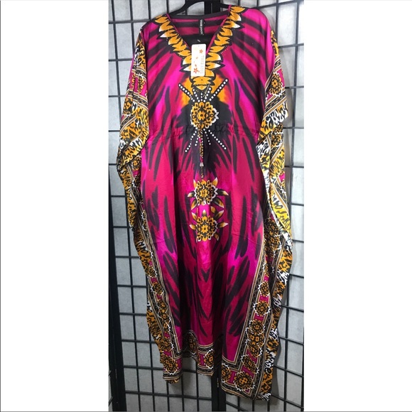 TRUE ROCK Maxi Pink Print Gafton Lightweight Dress - Picture 10 of 10